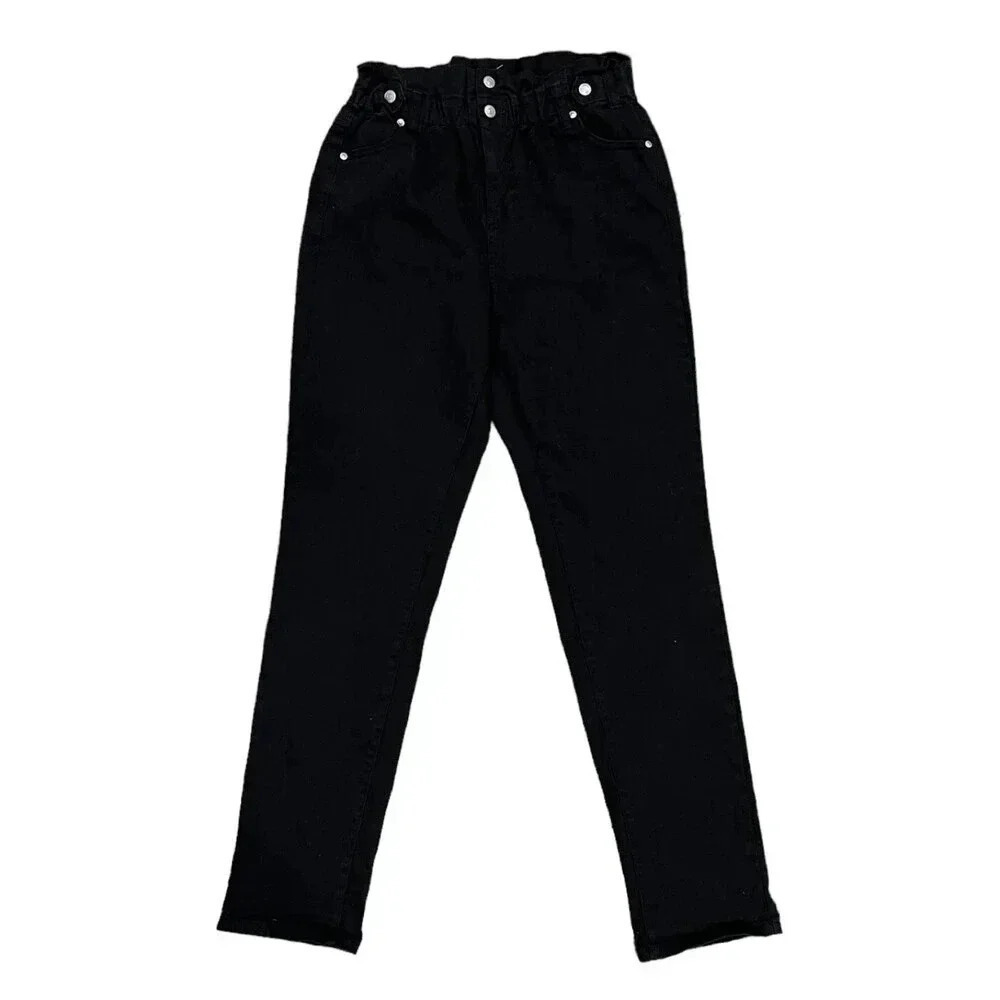 Almost Famous Black Paperbag Jeans M